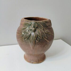 Vintage Nelson McCoy Art Pottery Vase Leaves & Berries 1920s Handcrafted Ceramic